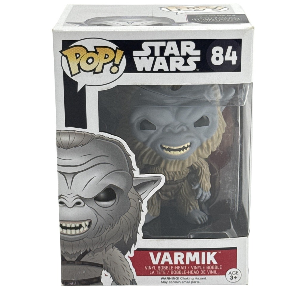 Star Wars Funko Pop Varmik #84 Gray Vinyl Bobble-Head Figure Force Awakens NWT